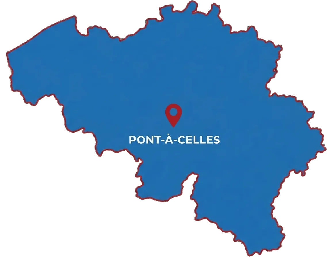 Carte des secteurs Pont-à-Celles - Elou Immo
